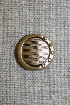 Mat guld-knap, 18 mm.