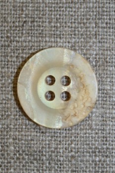 4-huls knap krakeleret creme/lysegul