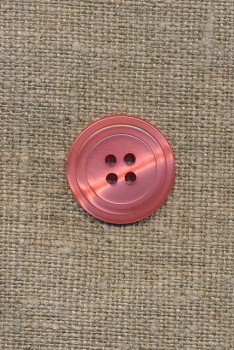 4-huls knap m/cirkel, koral