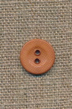 2-huls knap lys brændt orange/brun 14 mm.