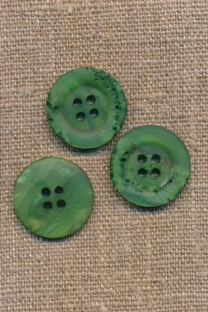 4-huls knap krakeleret grøn 20 mm.