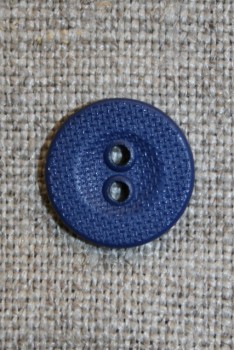 Ru 2-huls knap mørkeblå, 13 mm.