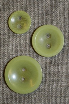 Lys lime 2-huls knap, 20 mm.