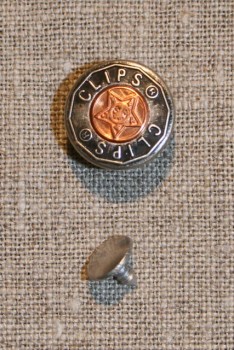 Patent knap koksgrå/kobber