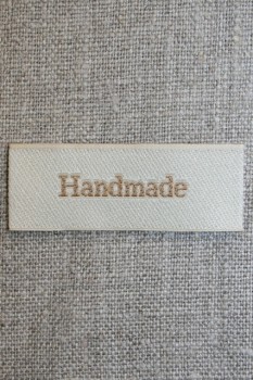 Beige mærke - label "Handmade"