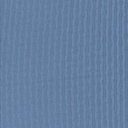 Ribstrikket jersey i bomuld med mønster i støvet blå