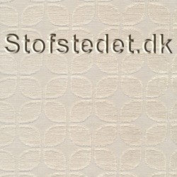 Jacquard Chenille Deluxe med blødt retro blad i offwhite 
