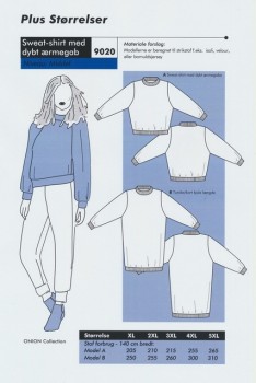 Onion 9020 Sweat-shirt med dybt ærmegab