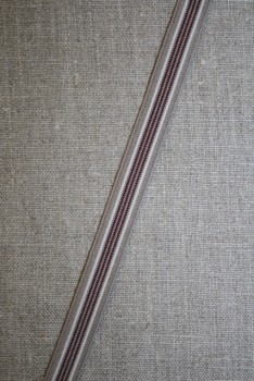 Stribet elastik beige - off-white - bordeaux