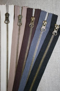 14, 18 og 20 cm. metal lomme-/bukselynlås