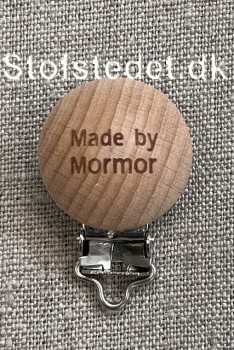 Træ seleclips rund - Made by mormor
