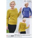 515545 Sweater m/snoning & hulmønster