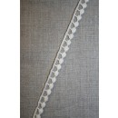 Bomulds-bånd i pompom-look, off-white