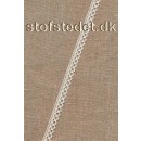 Smal Bomulds-blonde i knækket hvid, 10 mm.