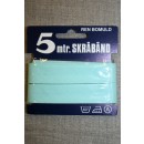 5 meter bomulds-skråbånd, lys aqua