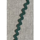 Zig-zag bånd 14 mm i flaskegrøn