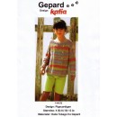 Gepard mønster Pigebluse m/pynt knapper