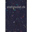 Deco mørkeblå med farvede nister | Hjertegarn