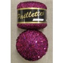 Garn med palietter i pink