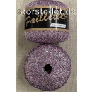 Garn med palietter i rosa