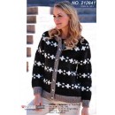 212641 Trøje m/kontrastkanter