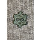 Grøn klar blomster-knap