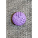 Lyselilla knap m/streger, 13 mm.