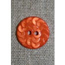 Knap i Palliet-look, orange 18 mm.