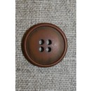 4-huls knap rust-brun