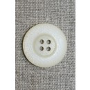 4-huls knap off-white, 23 mm.