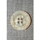 4-huls knap krakeleret creme, 20 mm.
