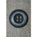 4-huls knap mørkeblå/lysegrå, 18 mm.