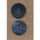 2-huls knap meleret i mørkeblå og denim, 22 mm.
