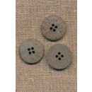 Kokos knap i grå-brun 20 mm.