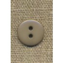2-huls knap i mørk /sand, 15 mm.
