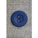 Ru 2-huls knap mørkeblå, 13 mm.