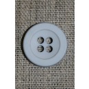 Lysegrå 4-huls knap m/store huller