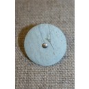 Aqua knap m/sølv prik, 20 mm.
