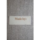 Beige mærke - label "Made by"