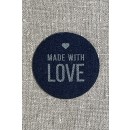 Motiv rundt i denim - Made with love