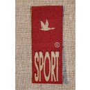 Mærke rød sport