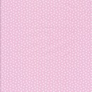 Bomuld i babylyserød med små hvide hjerter