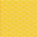 Fast stof i bomuld i gul med hvide stjerner