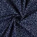Bomuld m/blade i mørkeblå/lyseblå