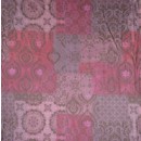 Rest Bomuldsjersey i 100% merceriseret bomuld i lyng-vinrød med mønster i firkantet, 85 cm.