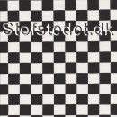 Øko-bomuld/lycra m/tern/målflag sort/hvid.