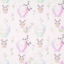 Bomuldsjersey økotex m/digitalt tryk i hvid med panda i luftballon