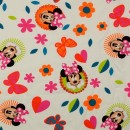 Bomuldsjersey økotex m/digitalt tryk i knækket hvid med Minnie