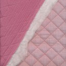 Quilted Double Gauze i babylyserød og gl.rosa