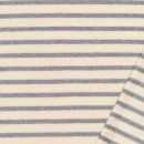 Stribet strik i offwhite og lysegrå